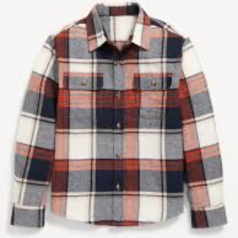 Old Navy Boys Soft-Brushed Flannel Pocket Shirt
